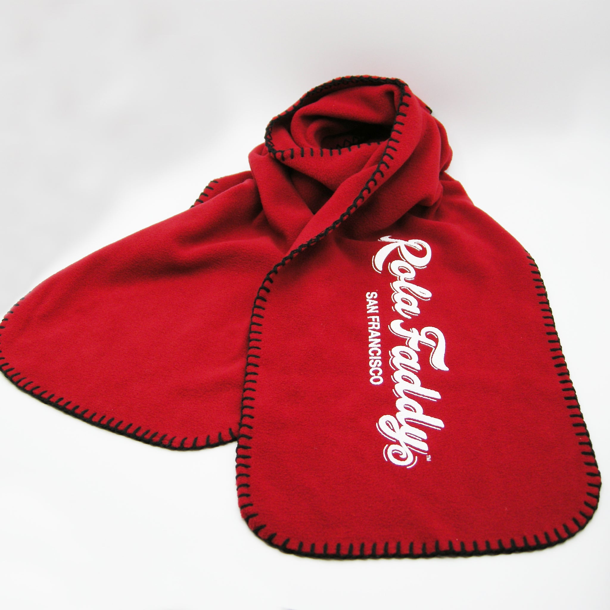 Red store fleece scarf